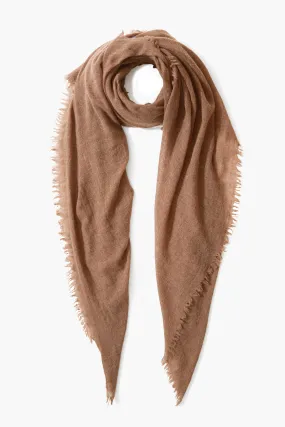 100% Cashmere Scarf - Camel Color