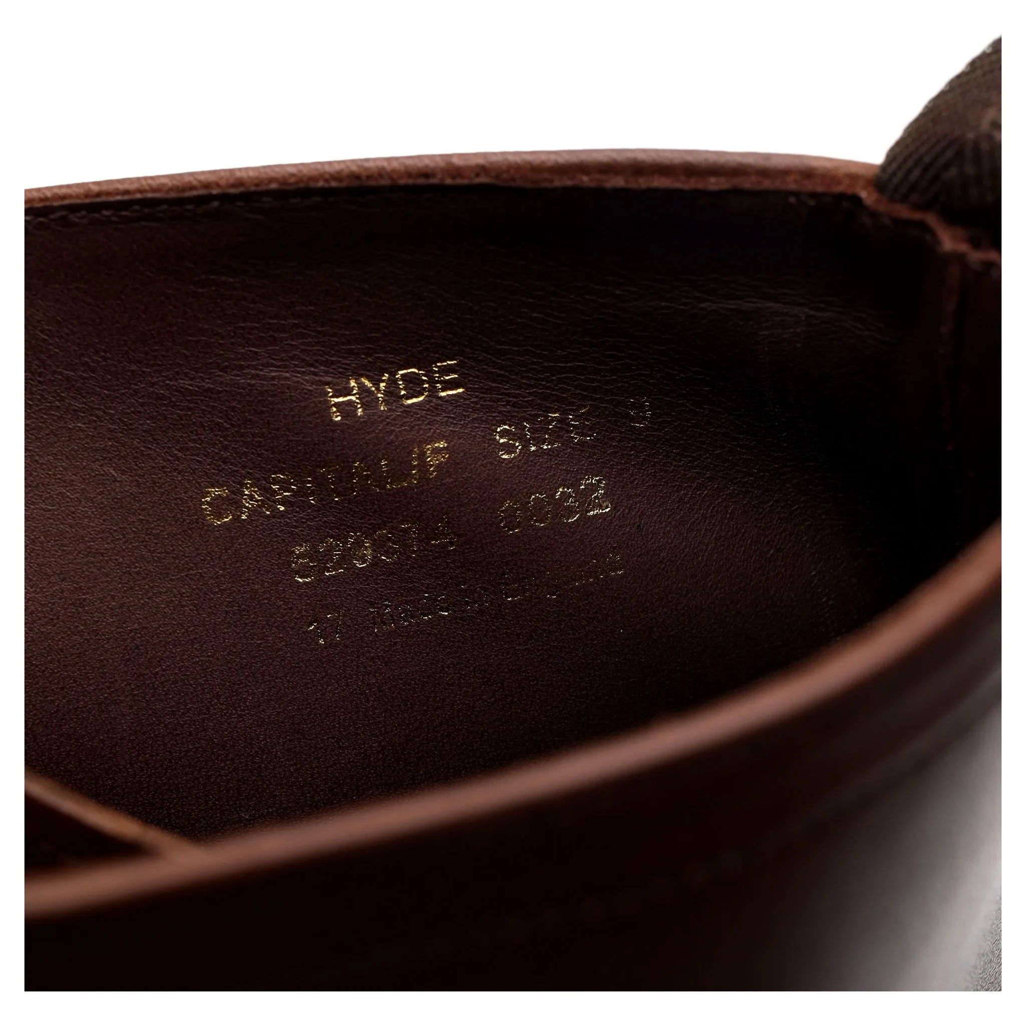 1880 'Hyde' Brown Leather Boots UK 9 F