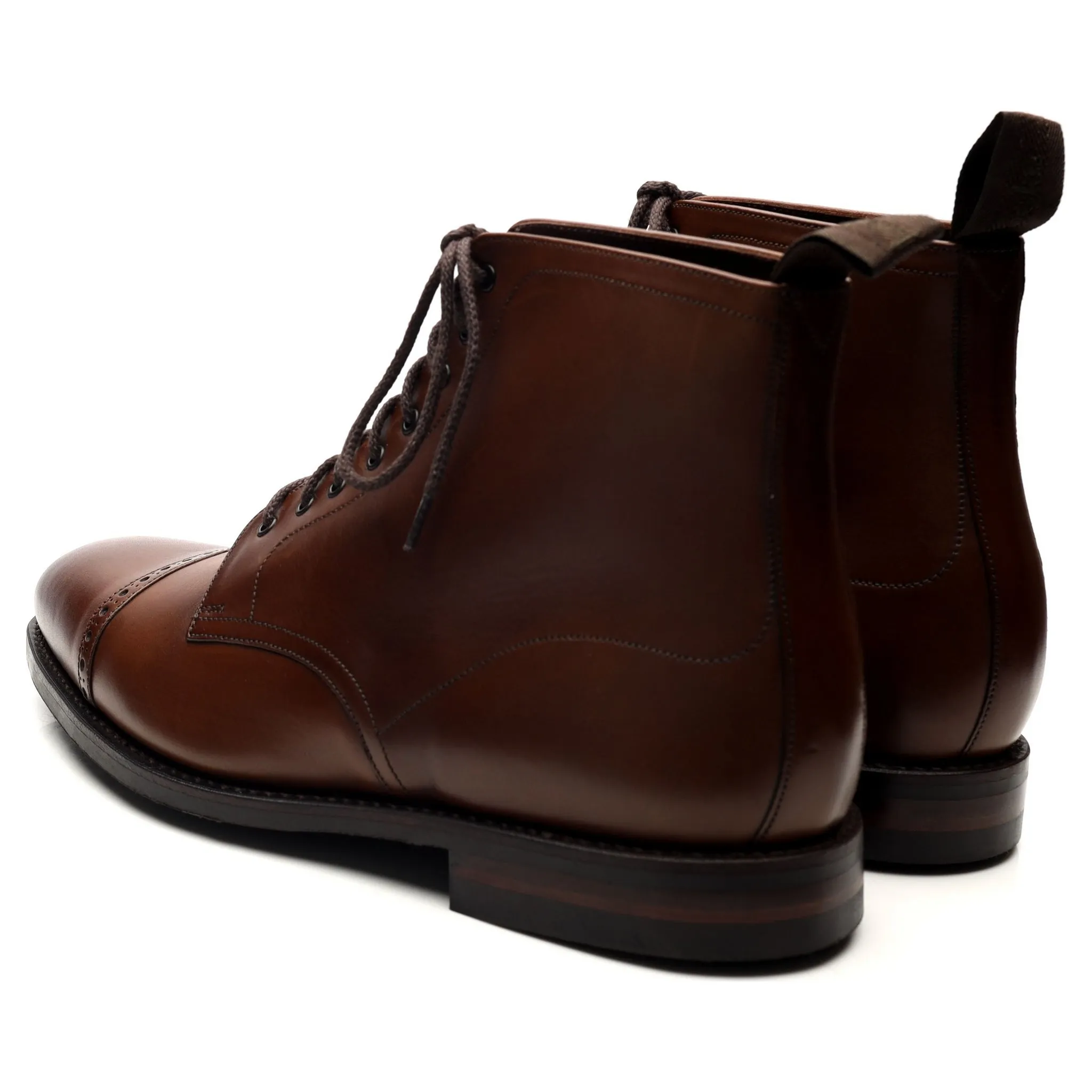 1880 'Hyde' Brown Leather Boots UK 9 F