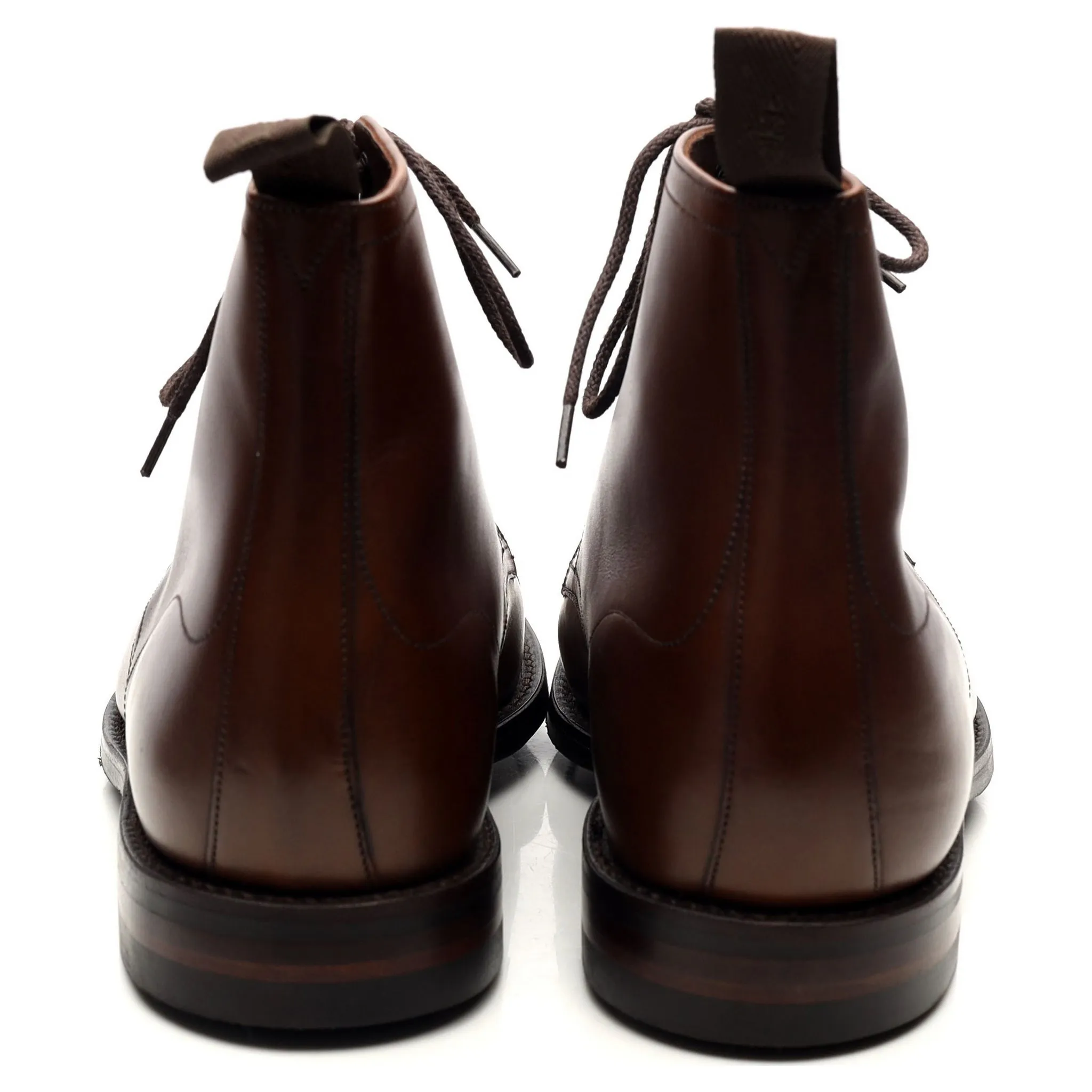 1880 'Hyde' Brown Leather Boots UK 9 F