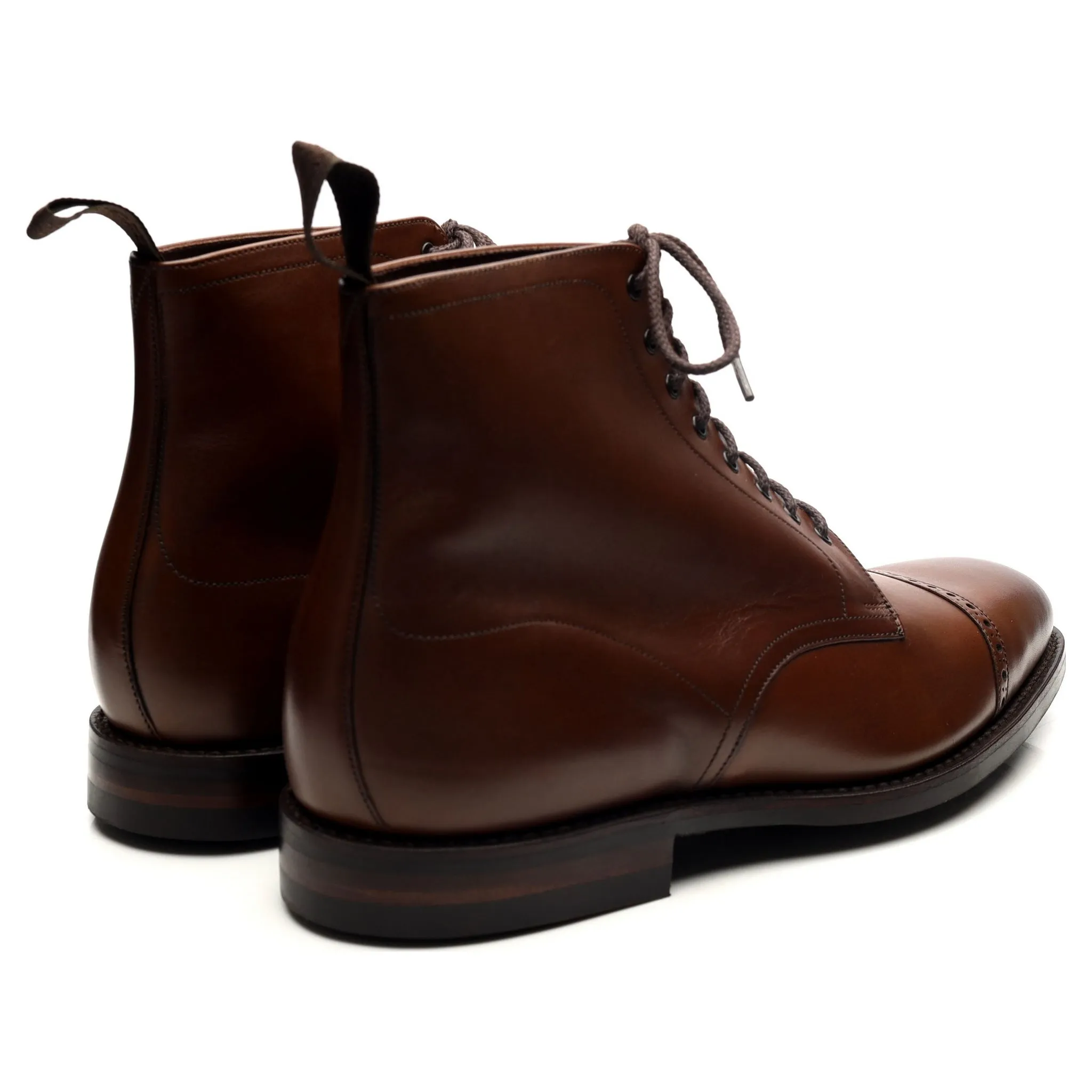 1880 'Hyde' Brown Leather Boots UK 9 F