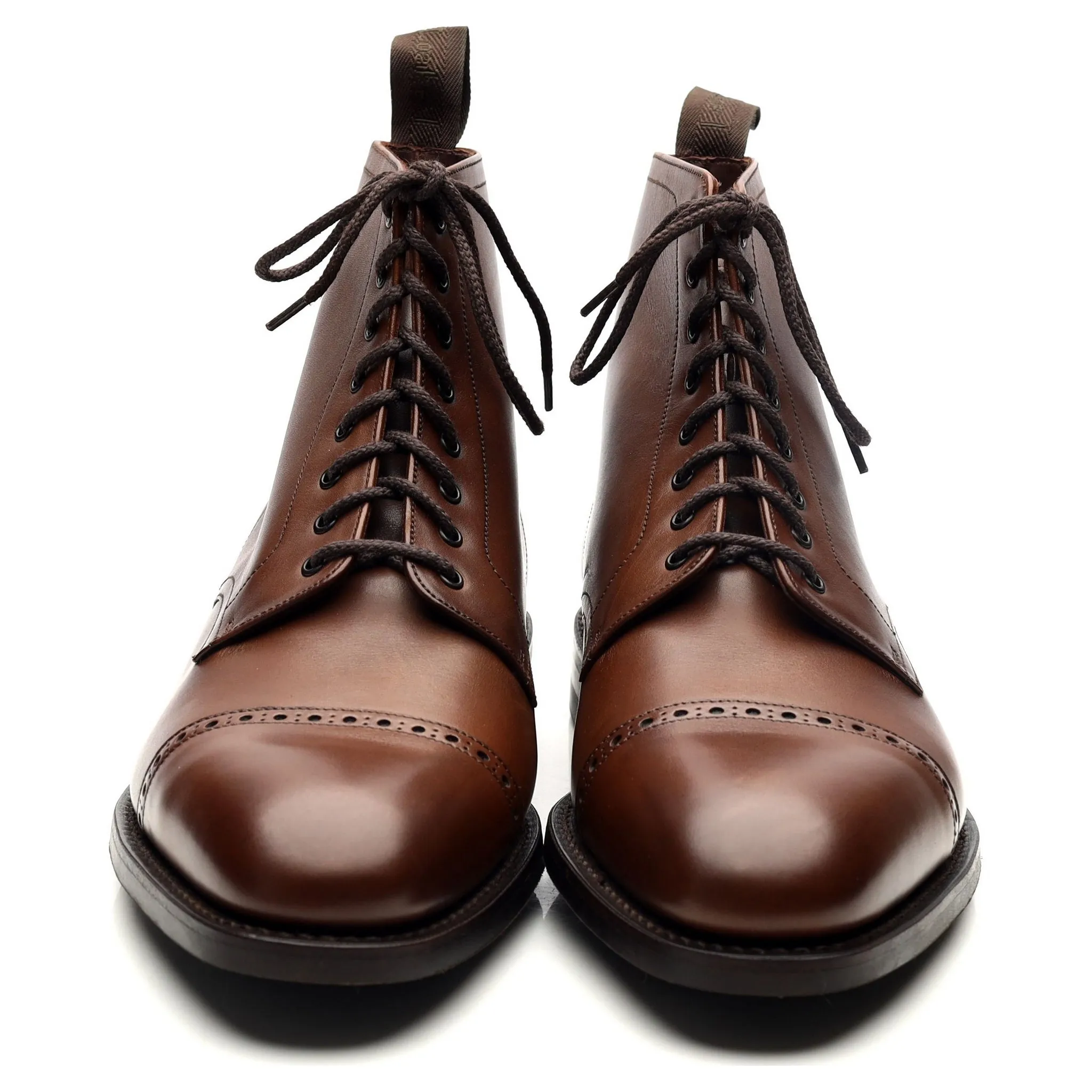 1880 'Hyde' Brown Leather Boots UK 9 F