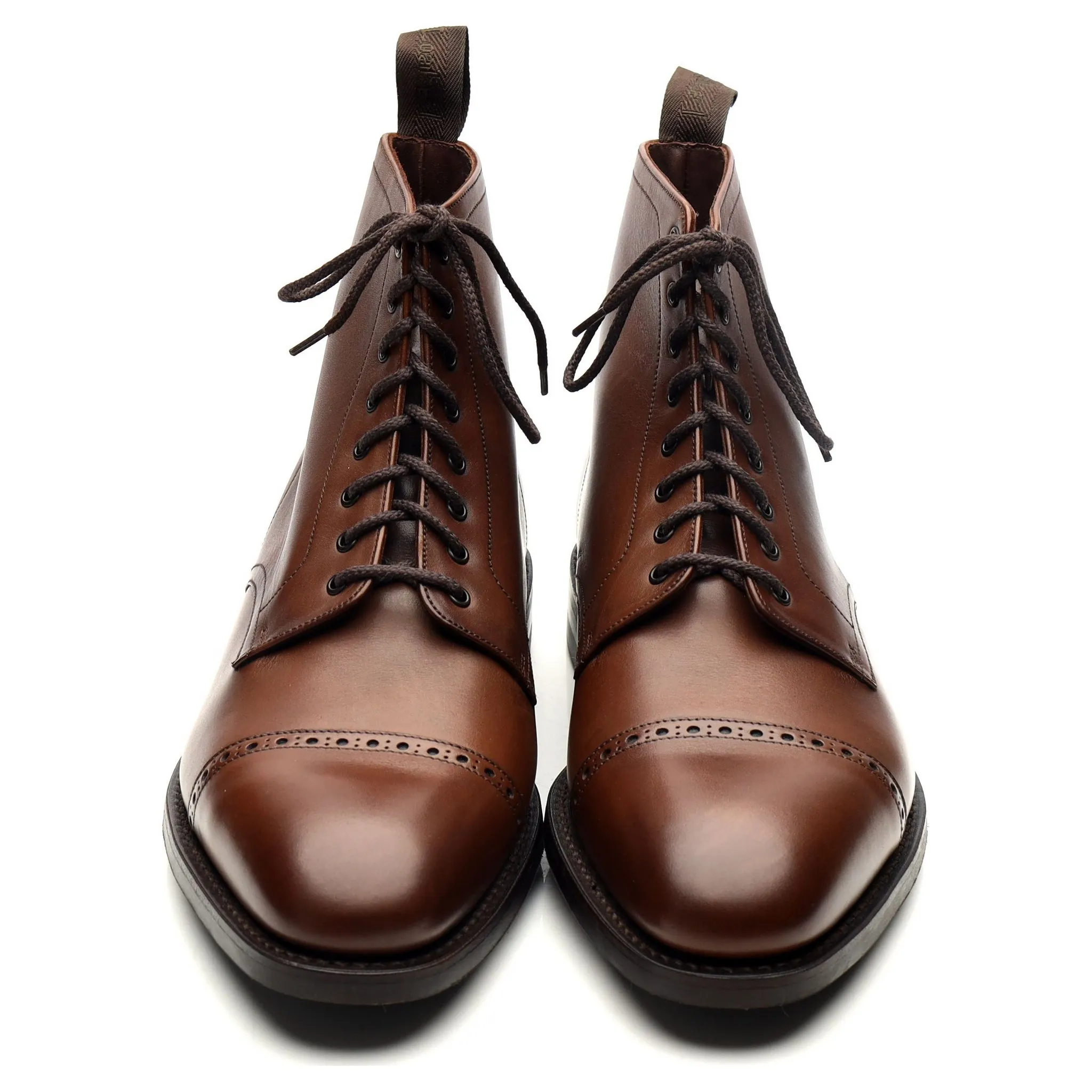 1880 'Hyde' Brown Leather Boots UK 9 F