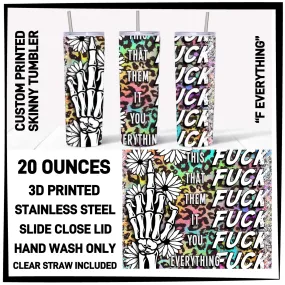 20 oz Slim Tumbler - Curse Word Design