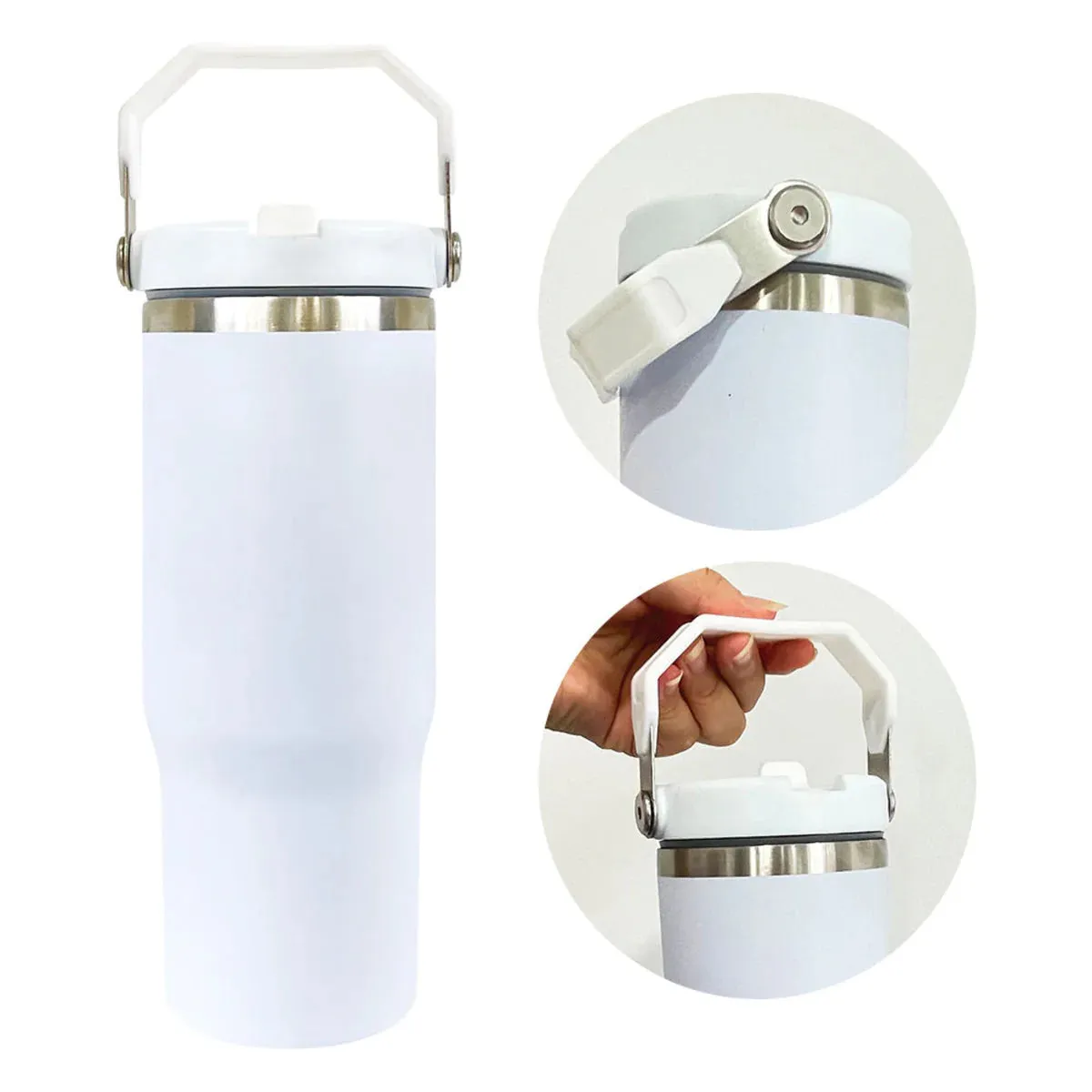 30oz Tumbler with Matte Finish and Spill-proof Design