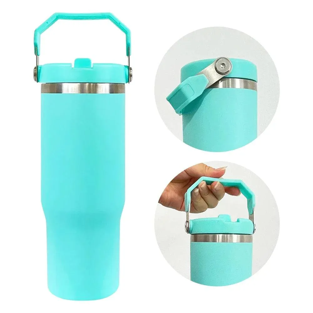 30oz Tumbler with Matte Finish and Spill-proof Design