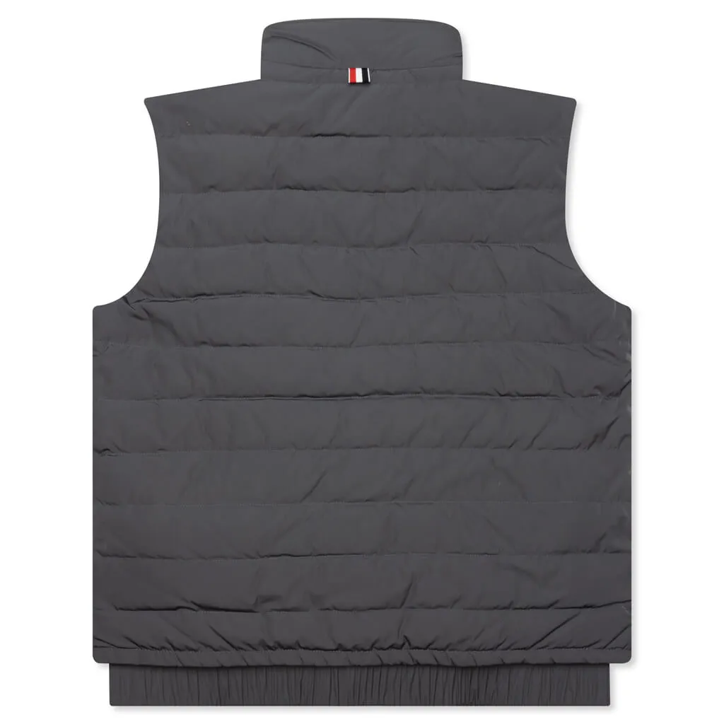 4Bar Poly Twill Down Filled Ski Vest - Medium Grey