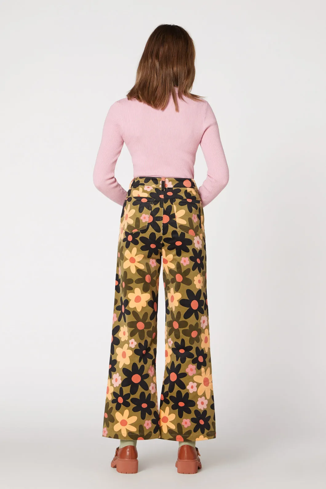 60s Daisy Corduroy Pants