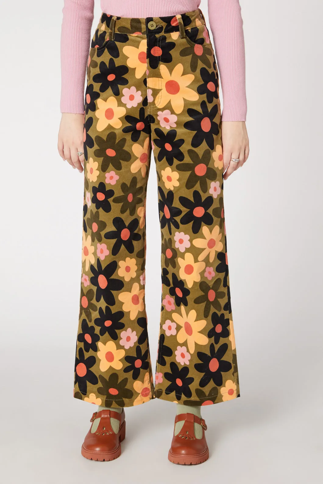 60s Daisy Corduroy Pants