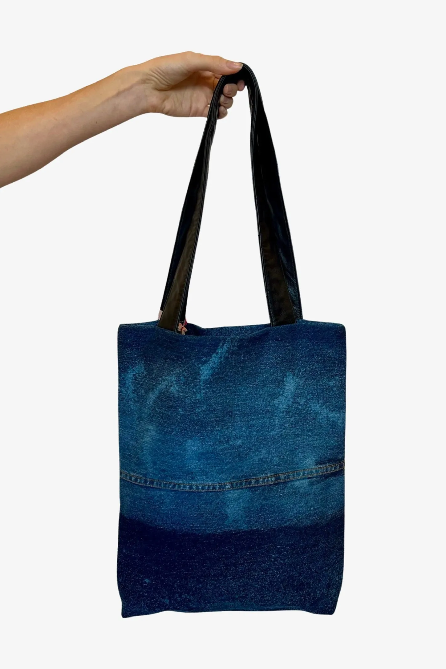 Abstract Esther Denim Tote Bag