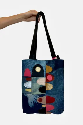 Abstract Esther Denim Tote Bag