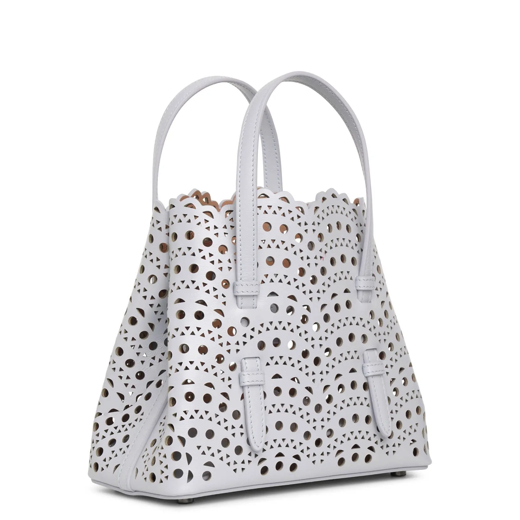 Alaïa Mina 20 vienne vague grey tote bag