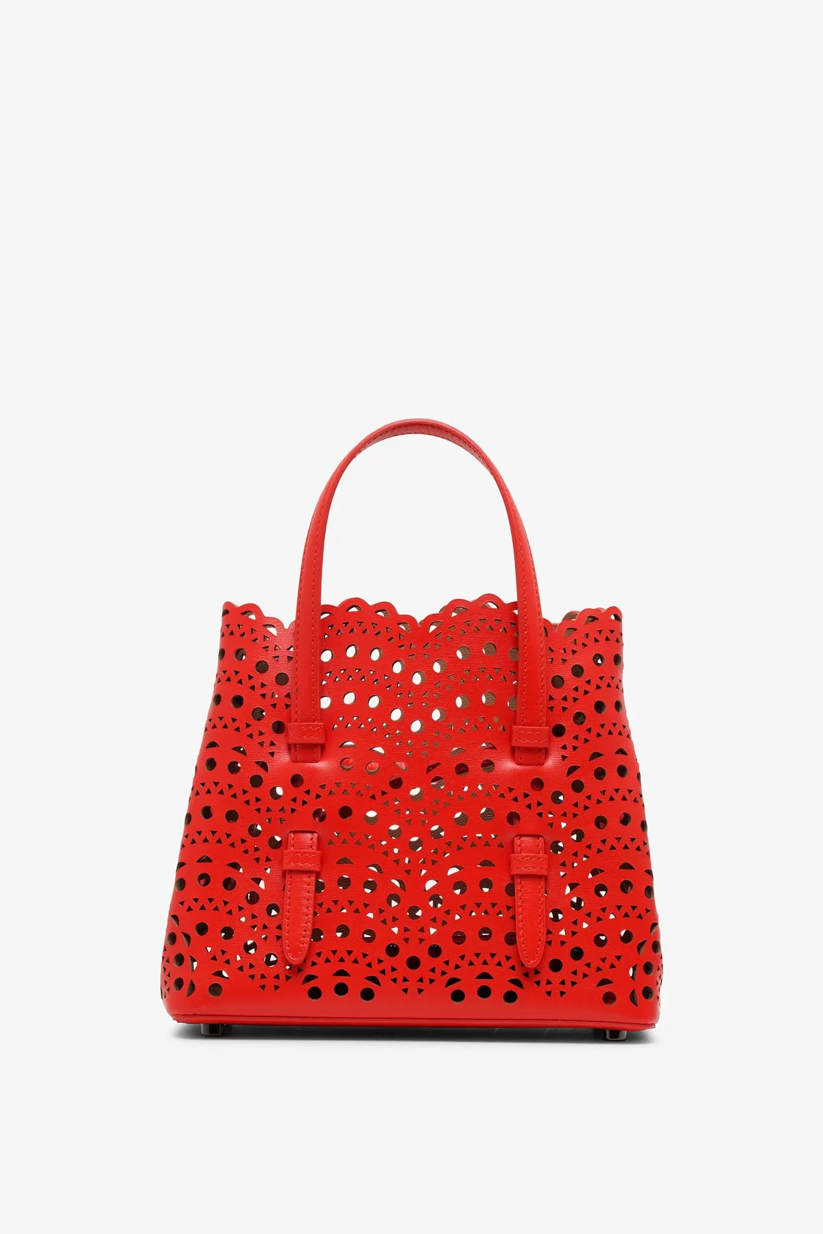 Alaïa Mina 20 vienne vague red leather tote bag