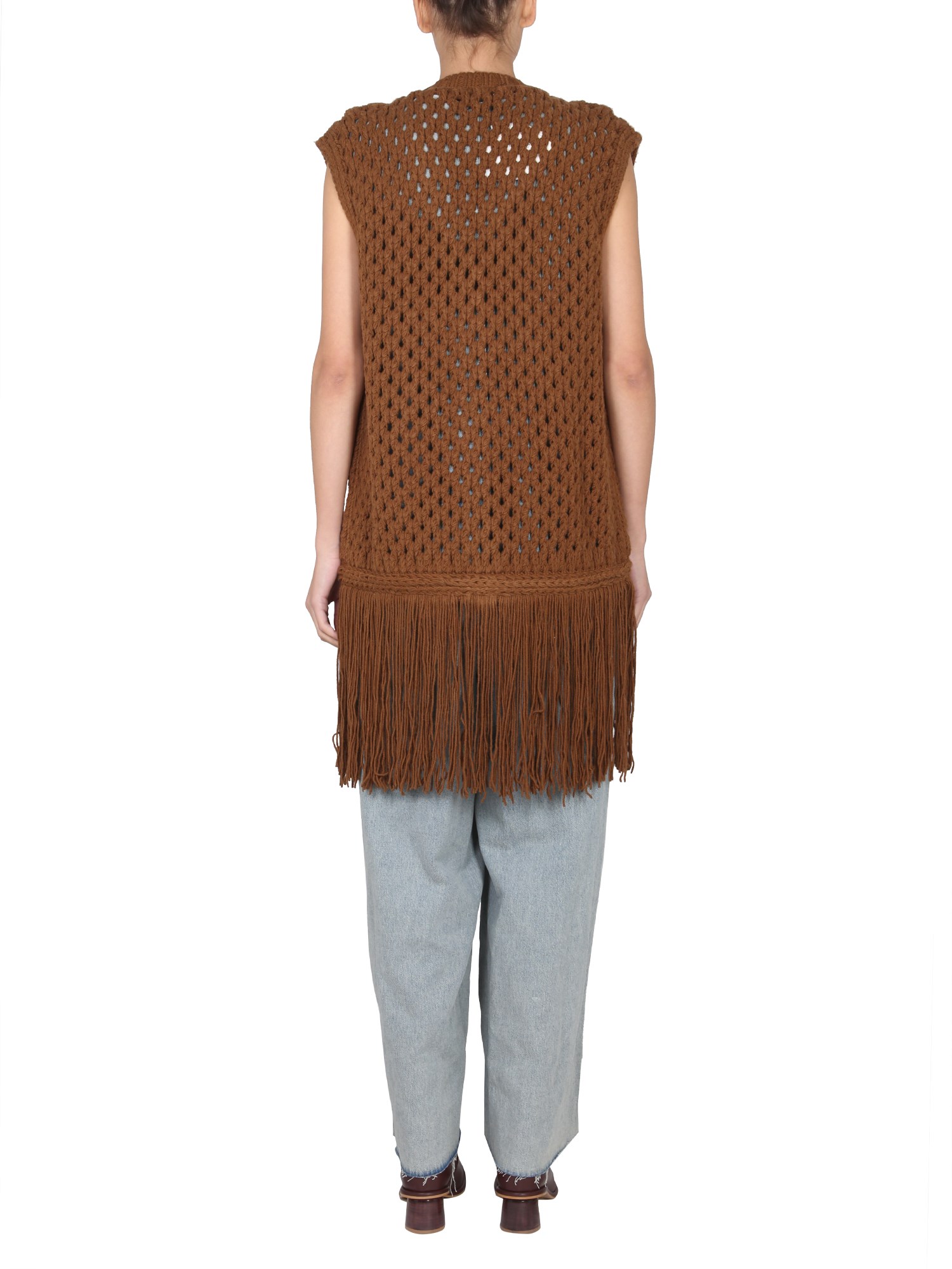 ALYSI Wool Blend Mesh Vest