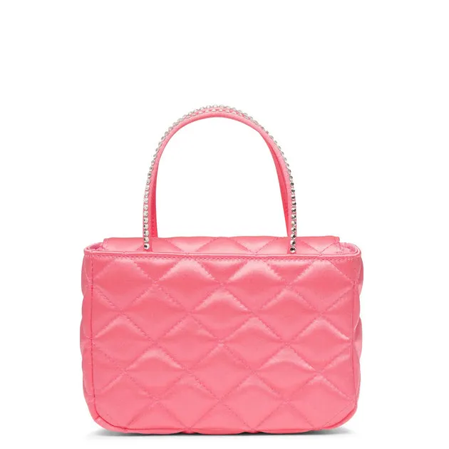 Amina Muaddi Betty pink satin tote bag