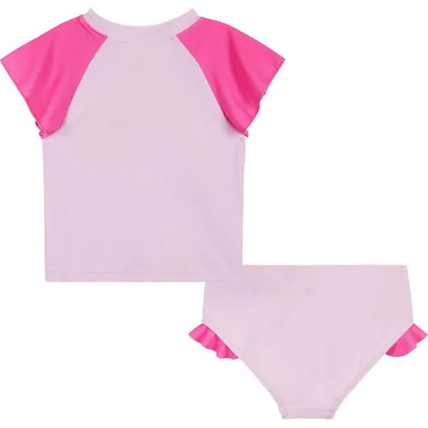 Andy & Evan Infant Rashguard Set , Pink Flamingo