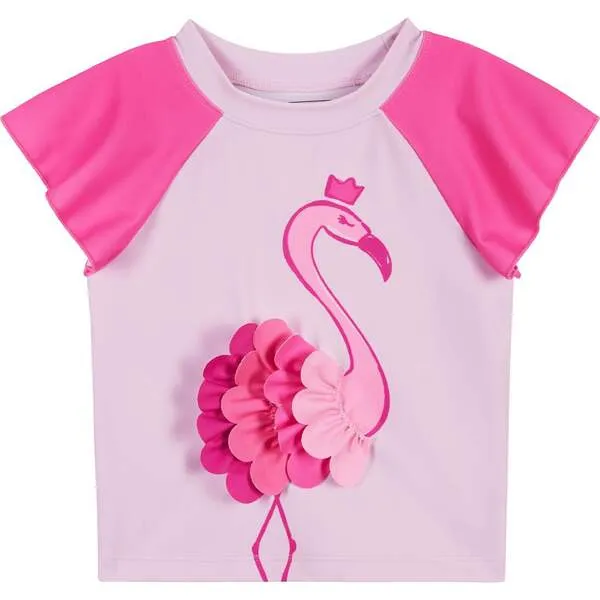 Andy & Evan Infant Rashguard Set , Pink Flamingo