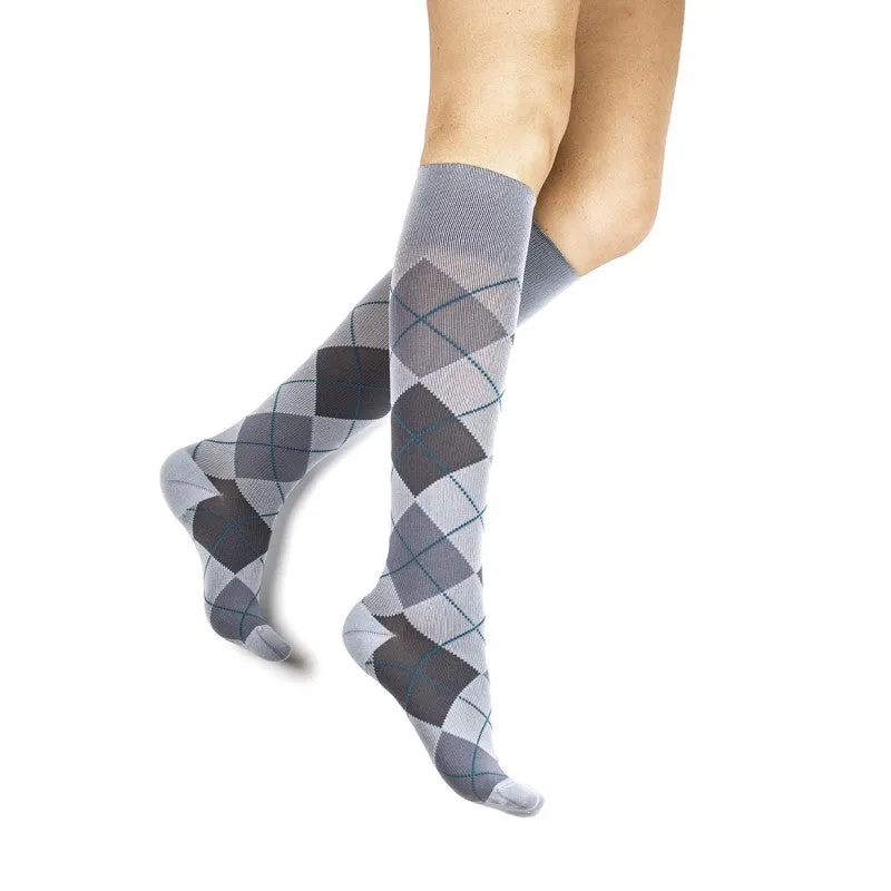 Argyle Knee High Socks for Rejuvenating Legs