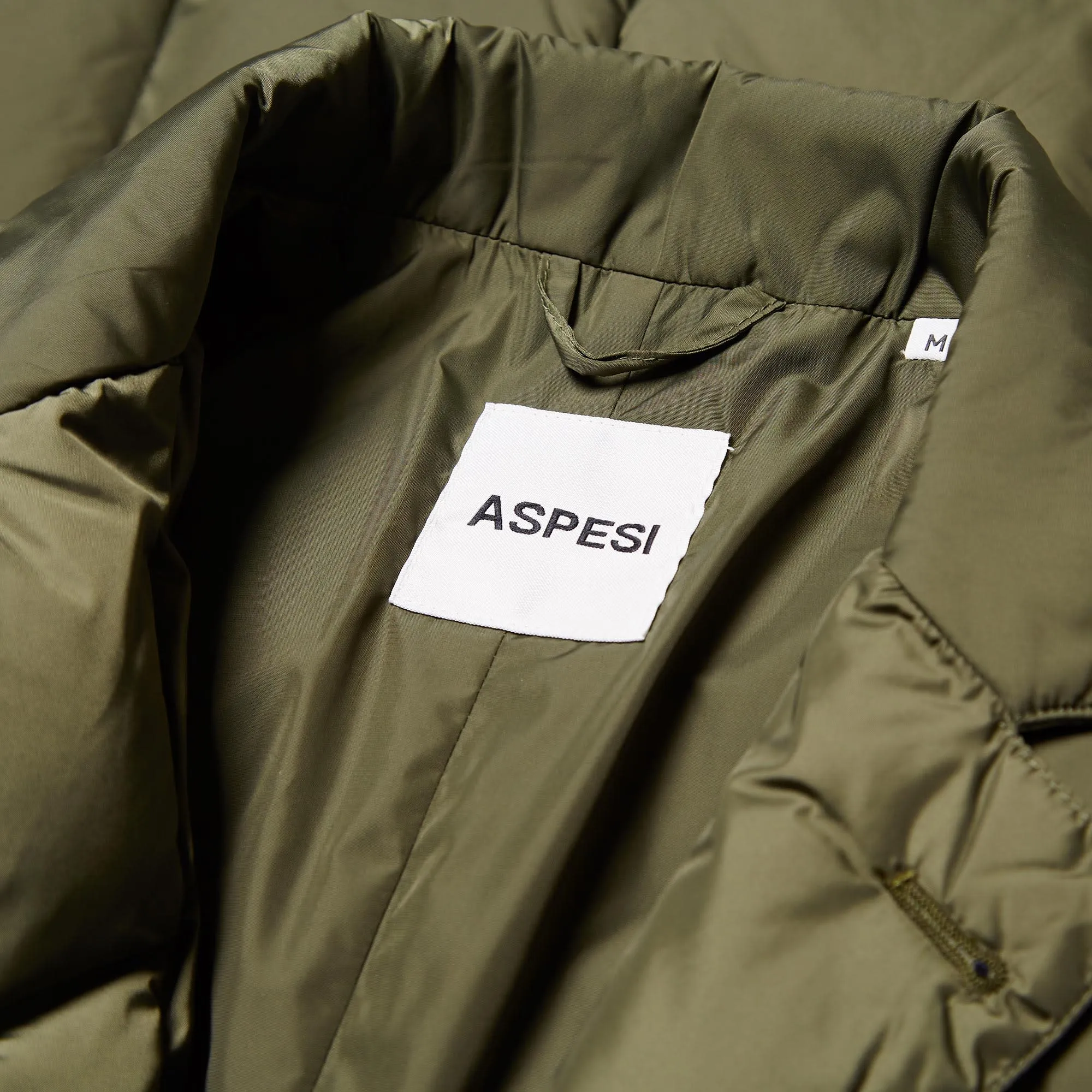 Aspesi Olive Dry Down Filled Blazer - available for purchase