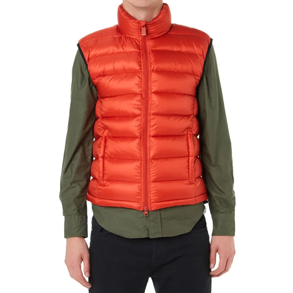 Aspesi Ripstop Down Filled Vest in Orange