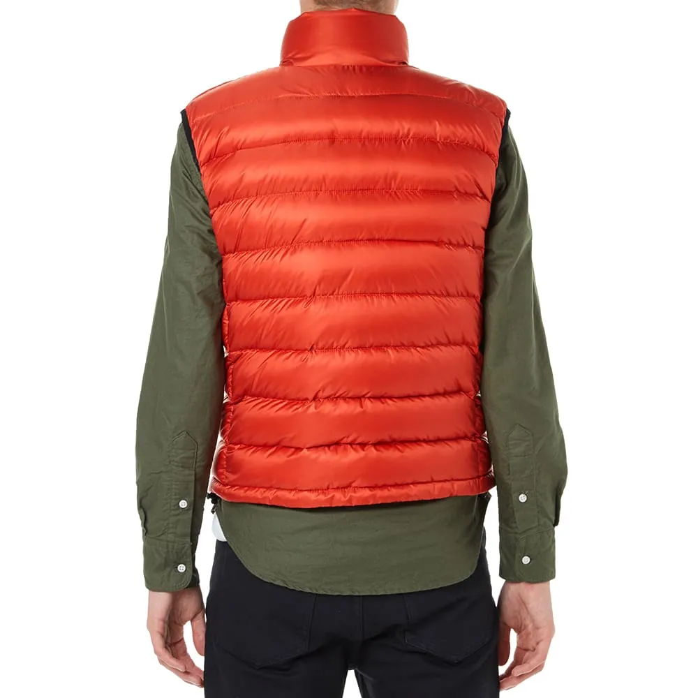 Aspesi Ripstop Down Filled Vest in Orange