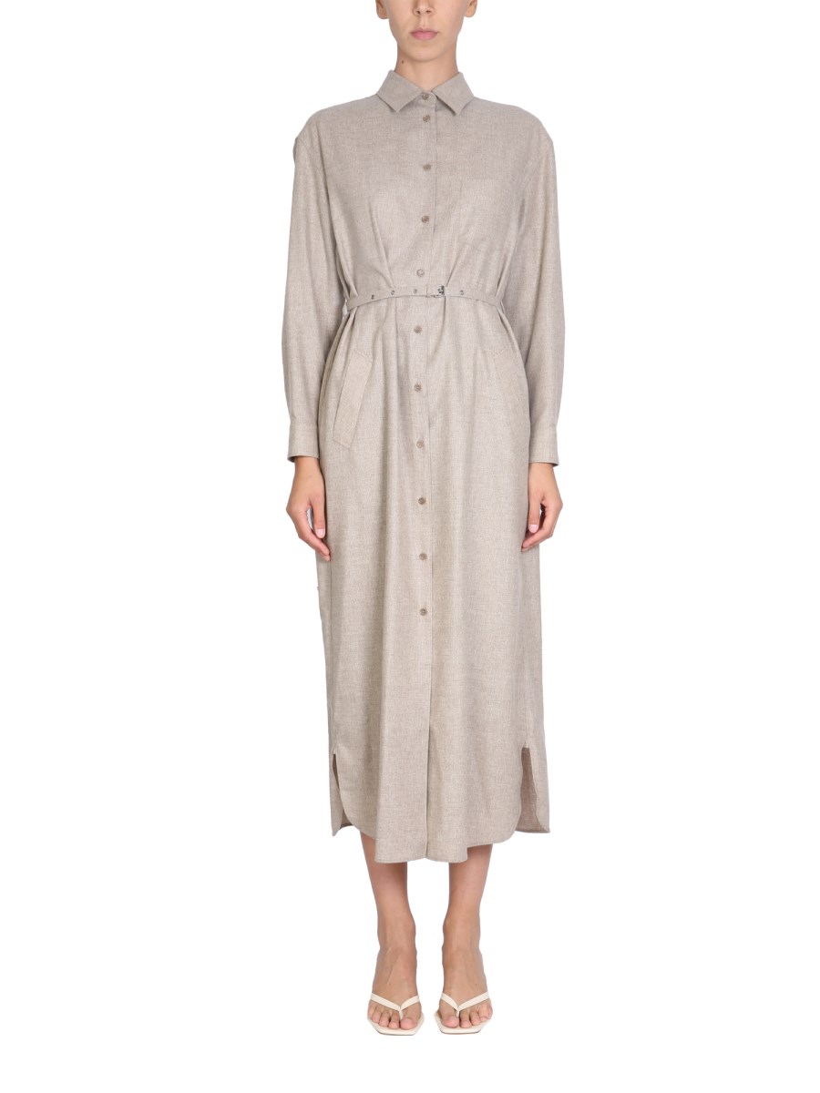 Aspesi Wool Blend Shirt Dress