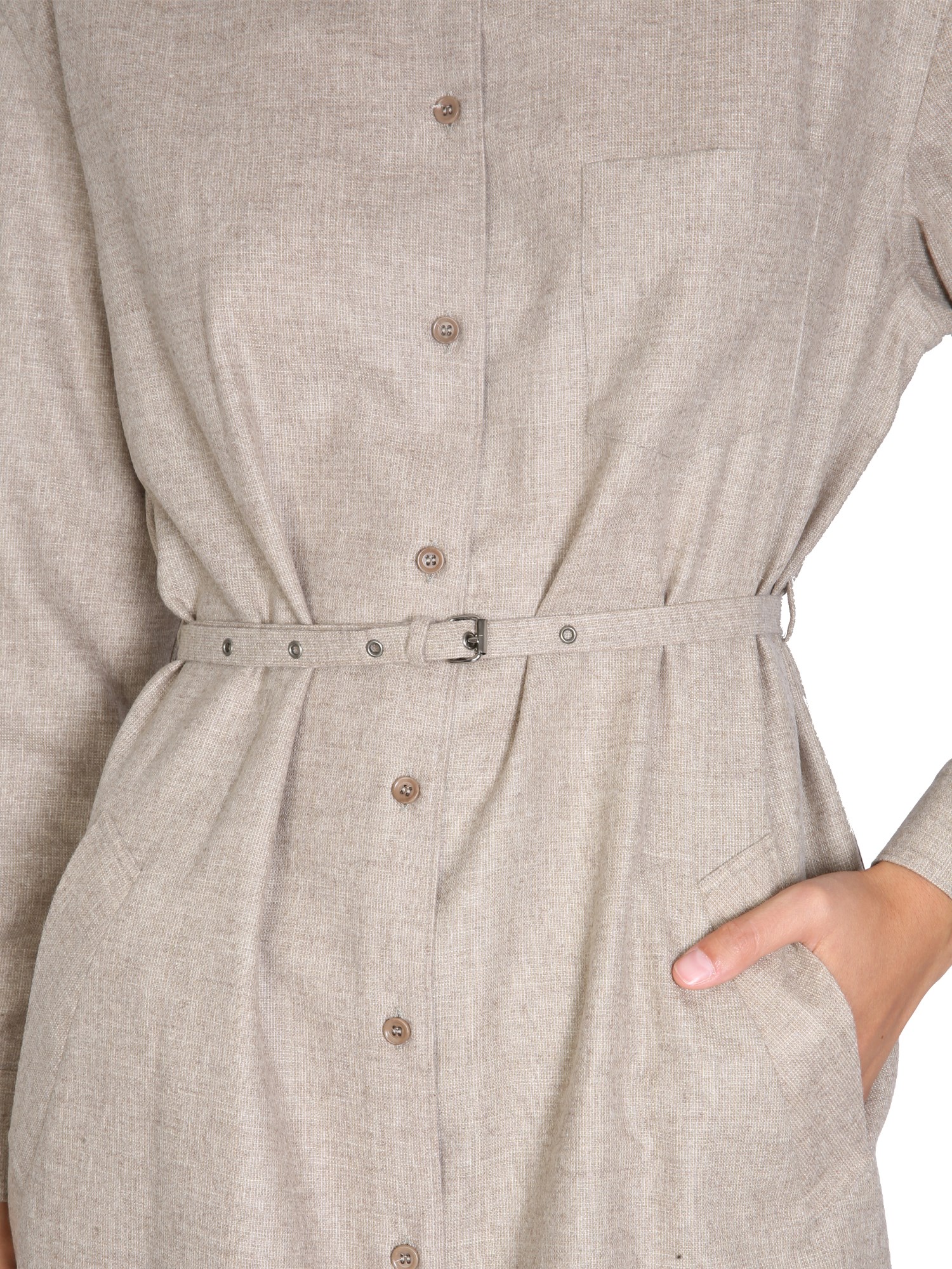 Aspesi Wool Blend Shirt Dress