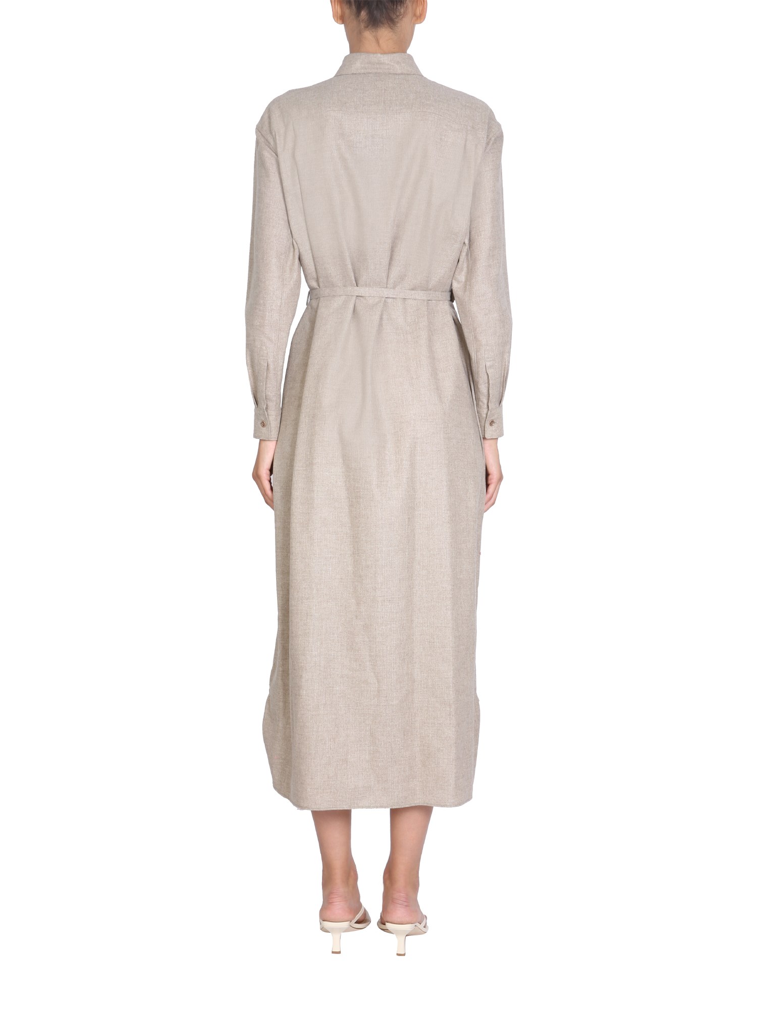 Aspesi Wool Blend Shirt Dress