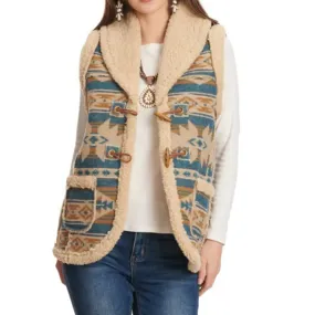 Aztec Sherpa Vest for Women | Cotton & Rye