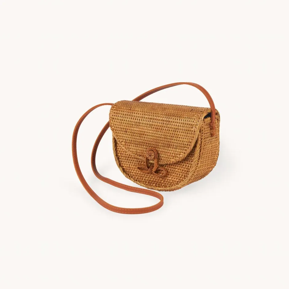 Bali Bag Half Moon Rattan Purse Poko