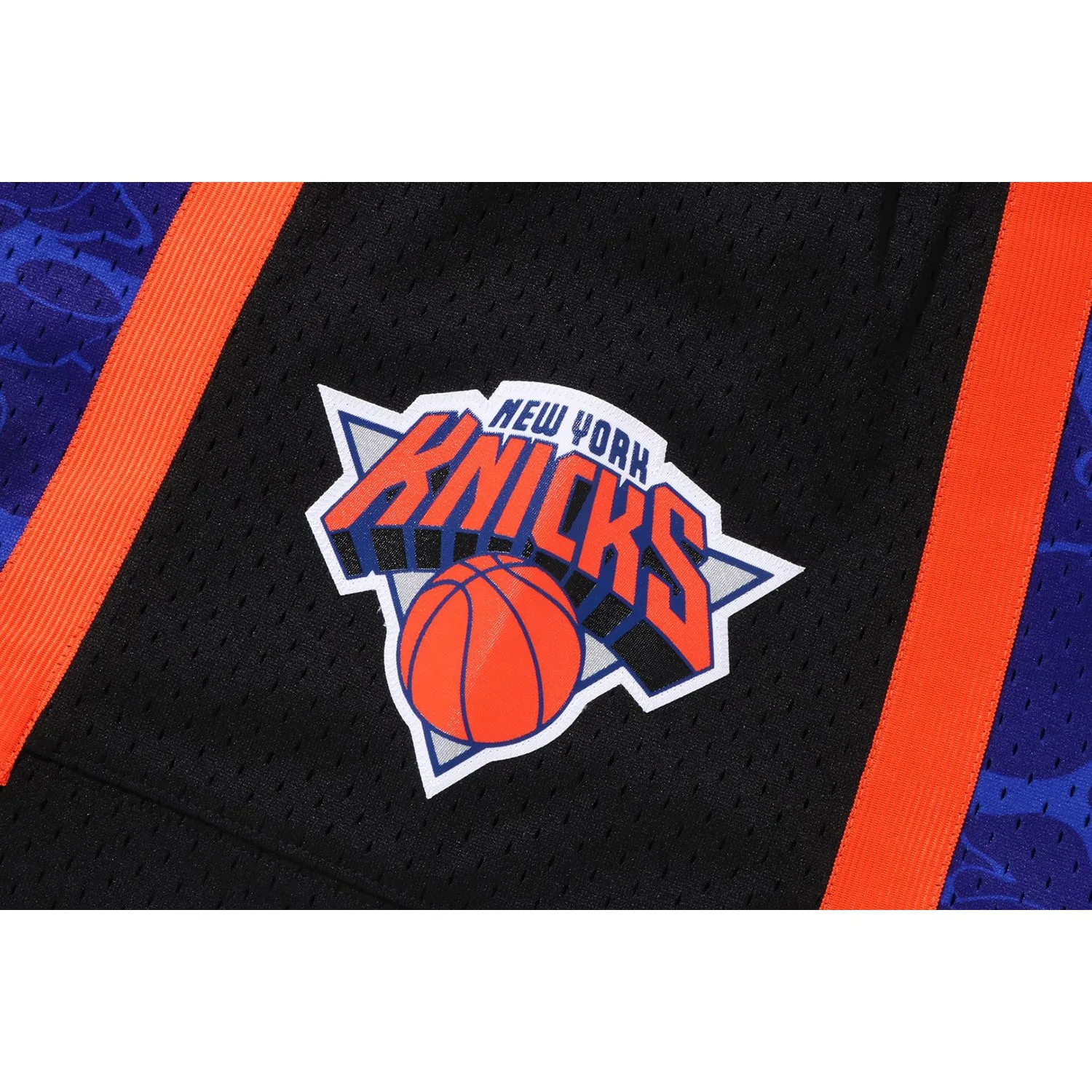 BAPE X MITCHELL & NESS NEW YORK KNICKS JERSEY SHORTS MENS