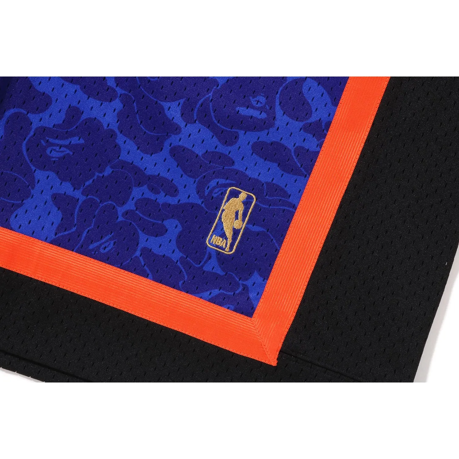 BAPE X MITCHELL & NESS NEW YORK KNICKS JERSEY SHORTS MENS