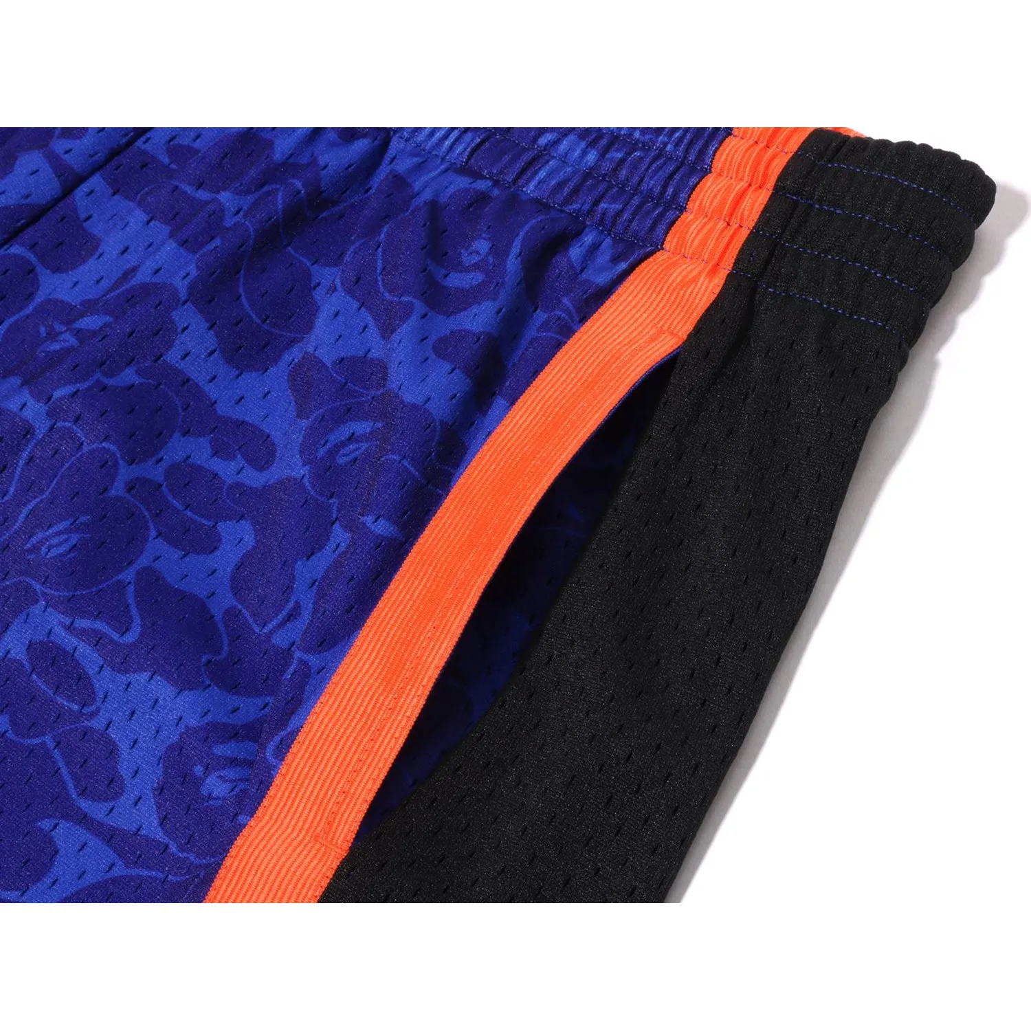 BAPE X MITCHELL & NESS NEW YORK KNICKS JERSEY SHORTS MENS