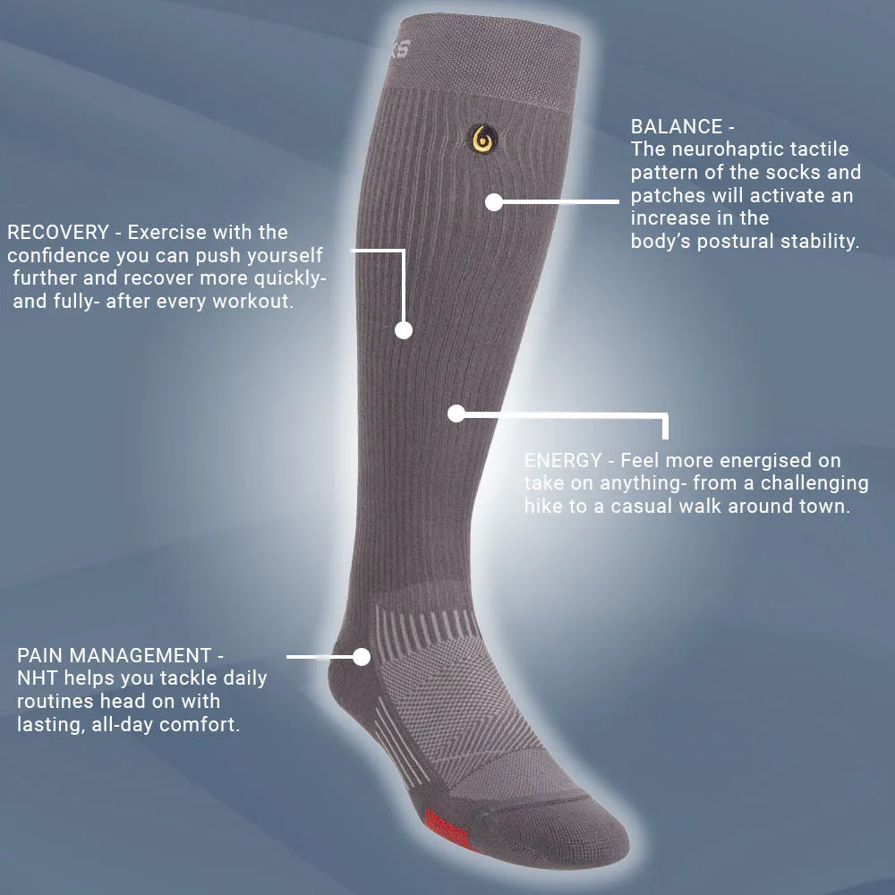 Biowin Neurosocks Athletic Knee High Stingray Grey - Shop Now