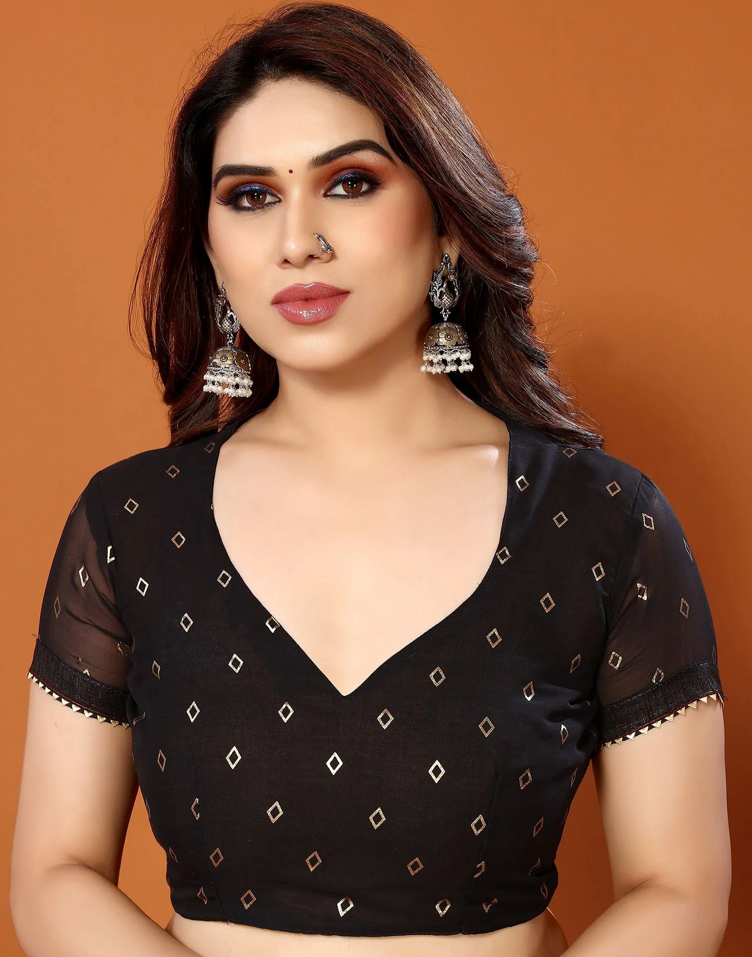 Black Printed Saree