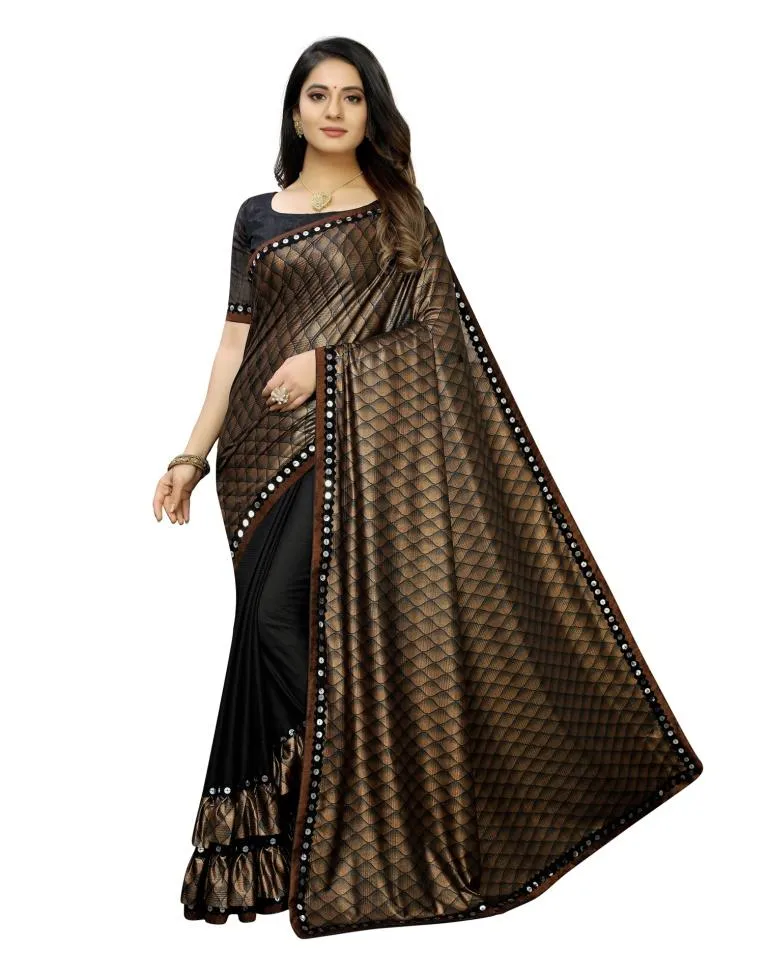 Black Sequenced Saree