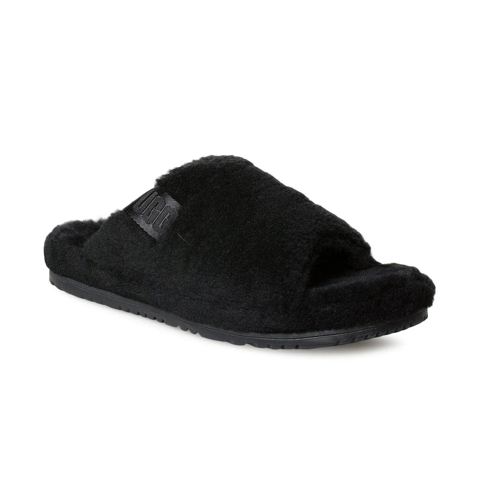 Black UGG Fluff You Slippers - Men's