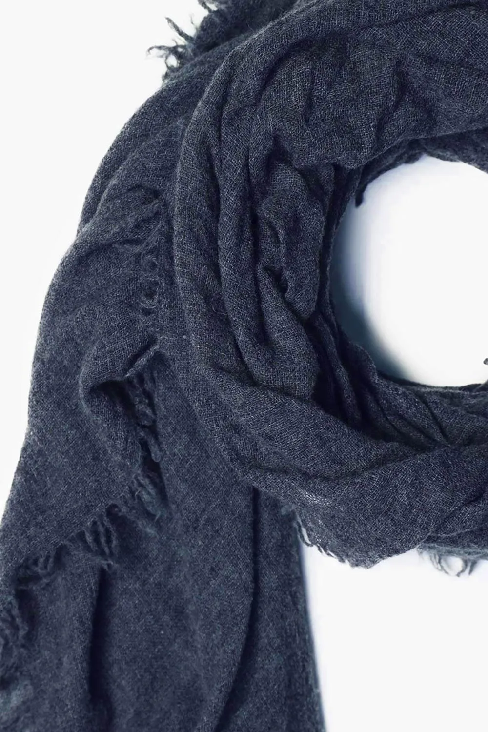 Blue Cashmere Scarf - 100% Cashmere - Jean