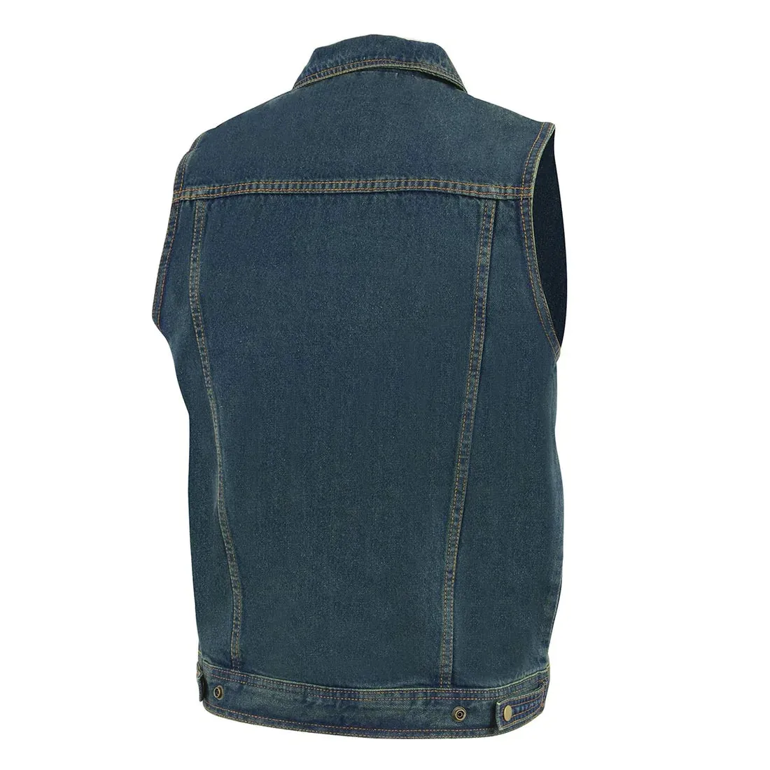 Blue Lined Denim Vest