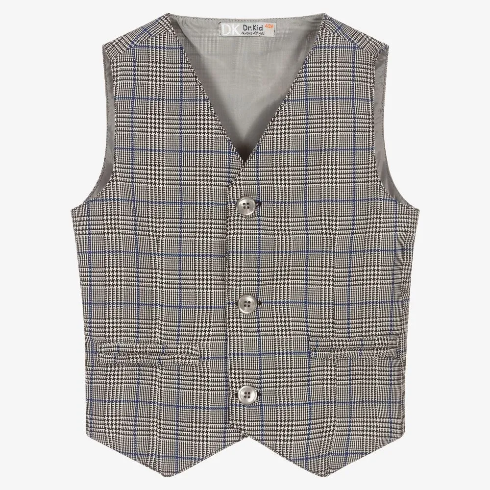 Boys Checked Waistcoat