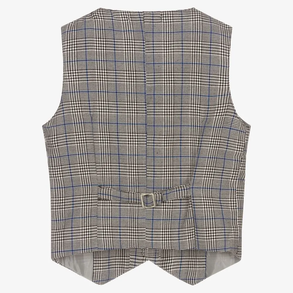 Boys Checked Waistcoat