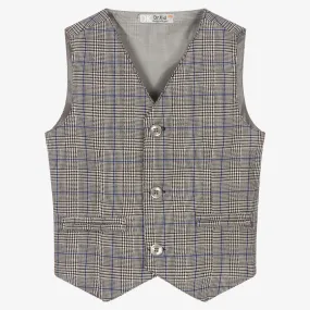 Boys Checked Waistcoat