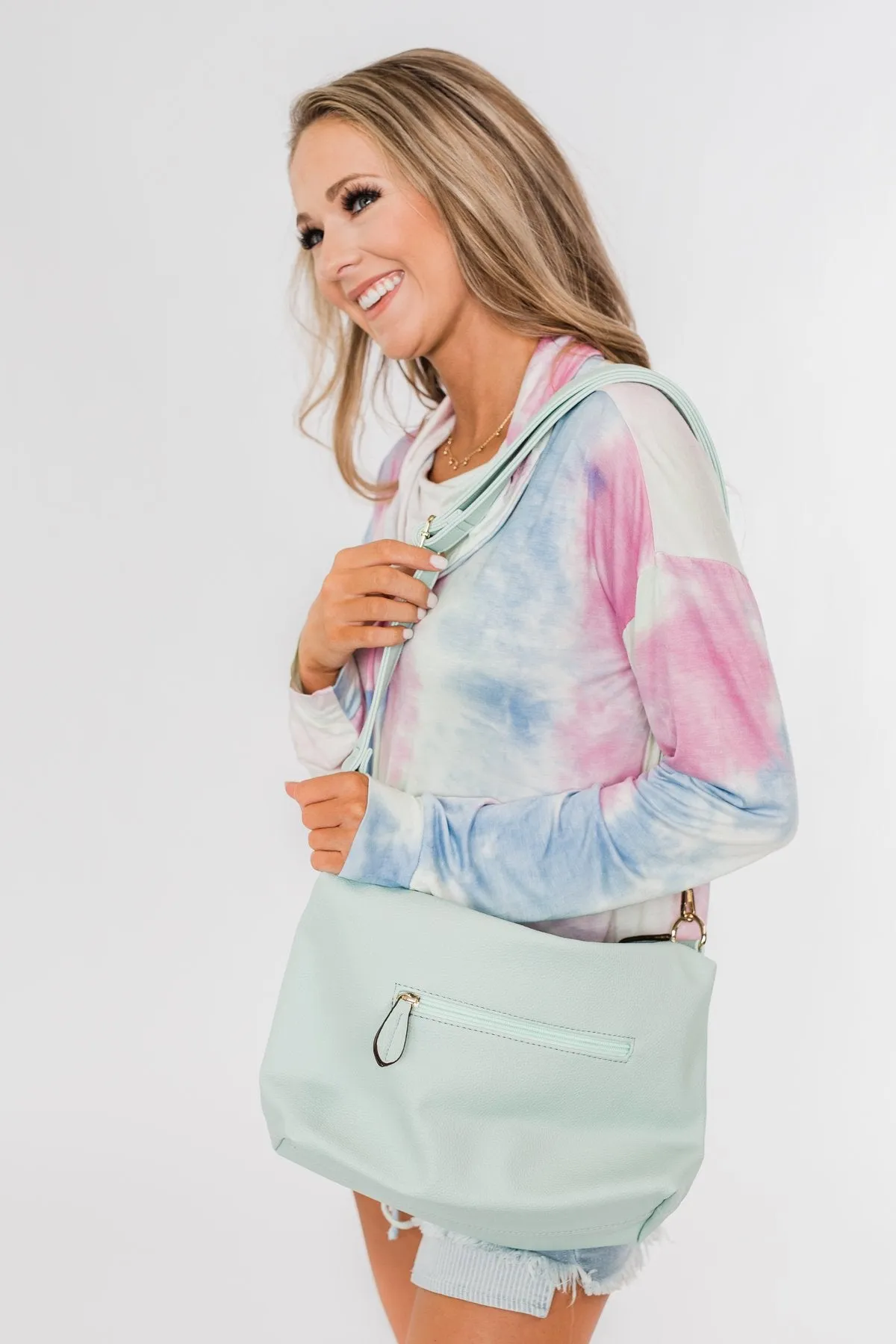 Bring on the Day Zipper Purse- Mint