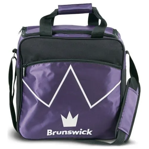 Brunswick Blitz Single Tote Black Purple Bowling Bag