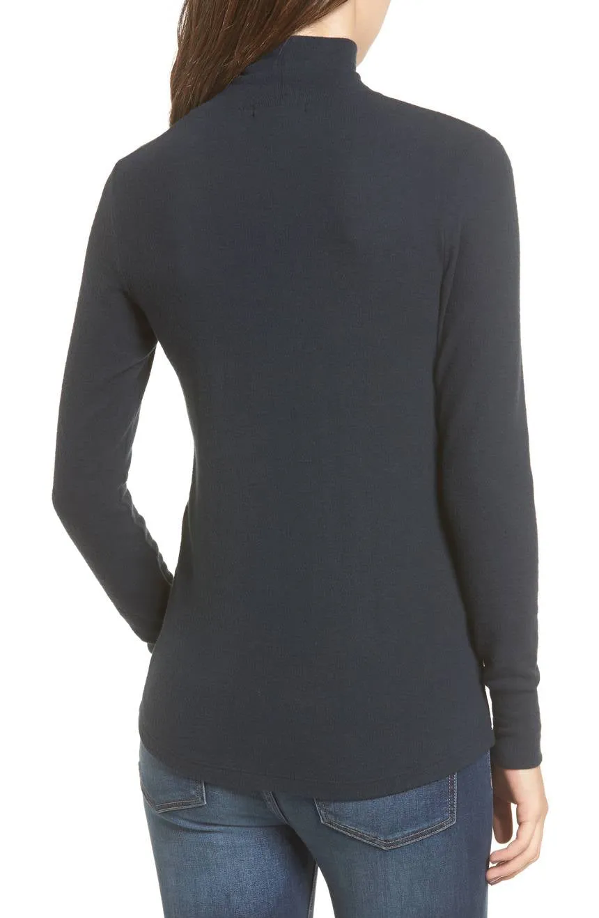 Brushed Detached Turtleneck Long Sleeve Top by LNA.