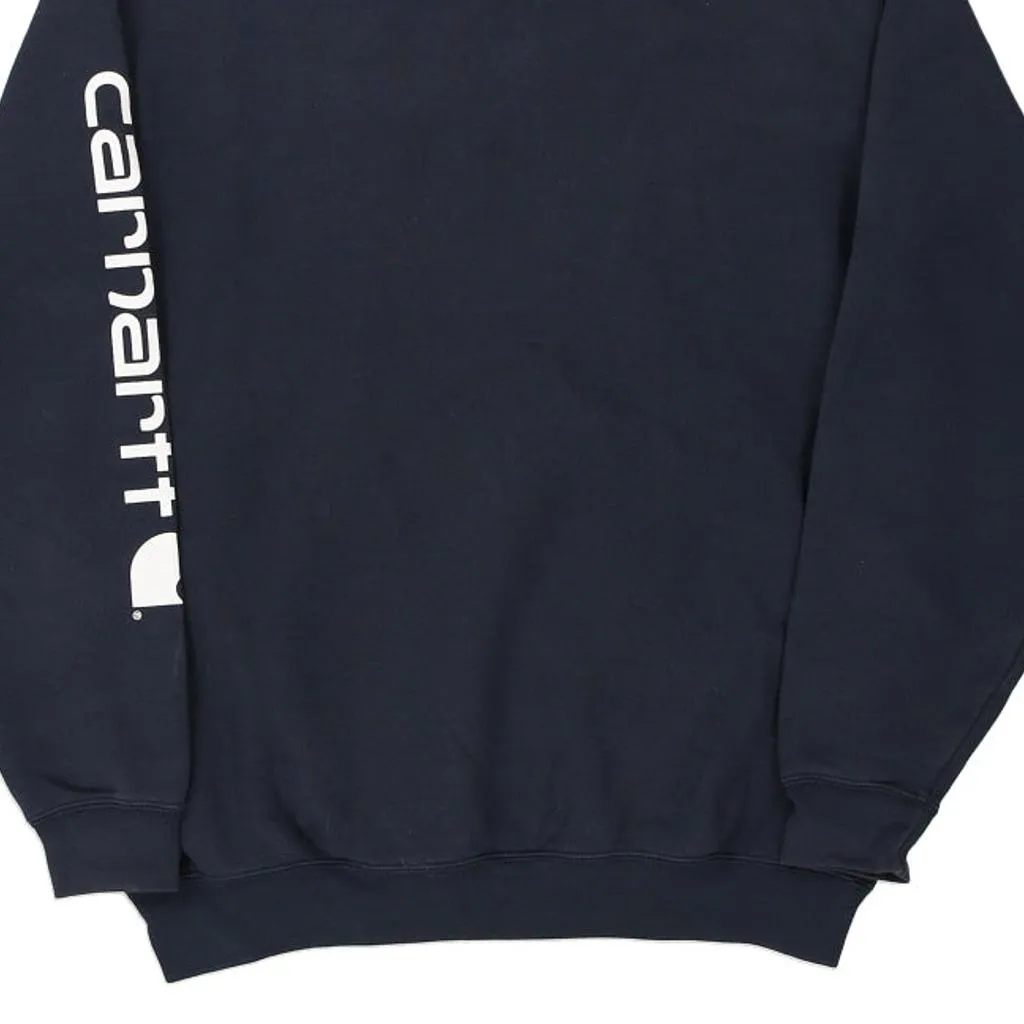 Carhartt Hoodie - Medium Navy Cotton Blend