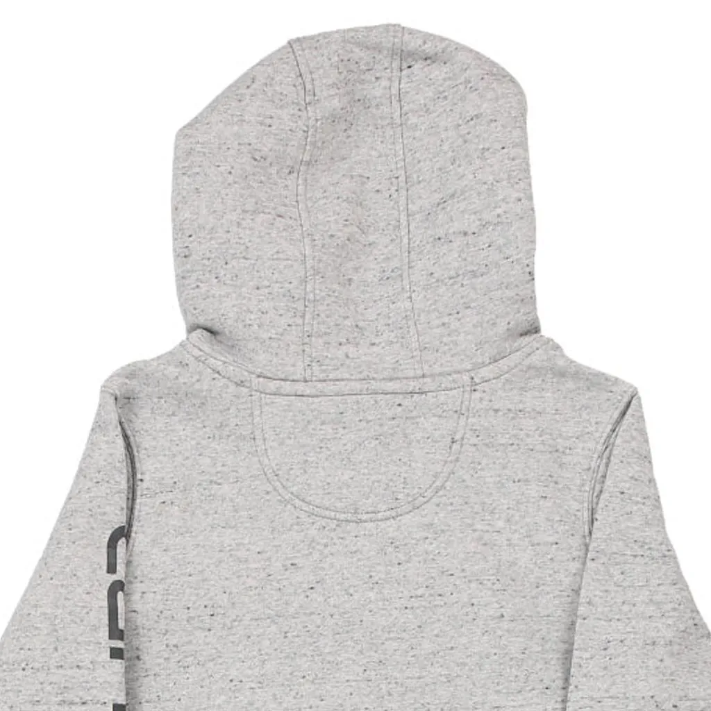 Carhartt Spellout Hoodie - Small Grey Cotton Blend