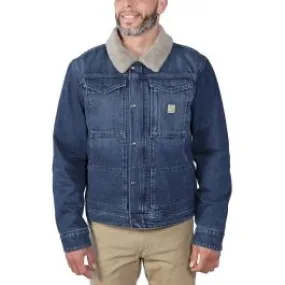 Carhartt Mens Relaxed Fit Denim Sherpa Lined Jacket