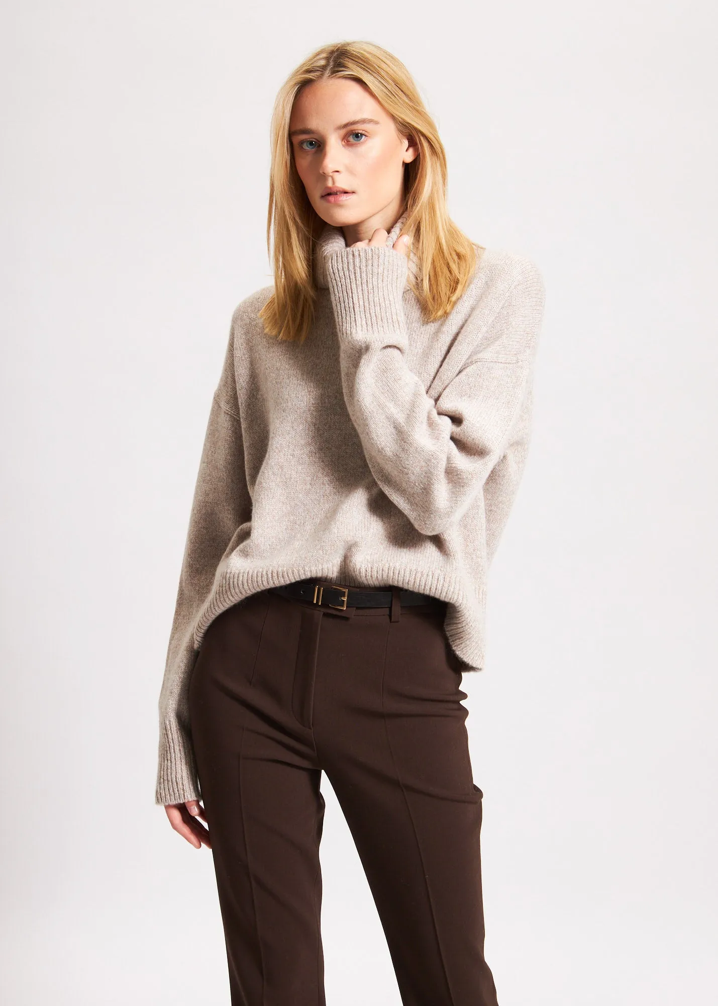 Cashmere turtleneck - oversized cashmere turtleneck - plus size cashmere turtleneck - affordable cashmere turtleneck - designer 