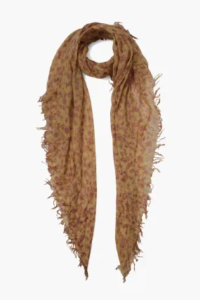 Chai Tea Paisley Cashmere Silk Scarf